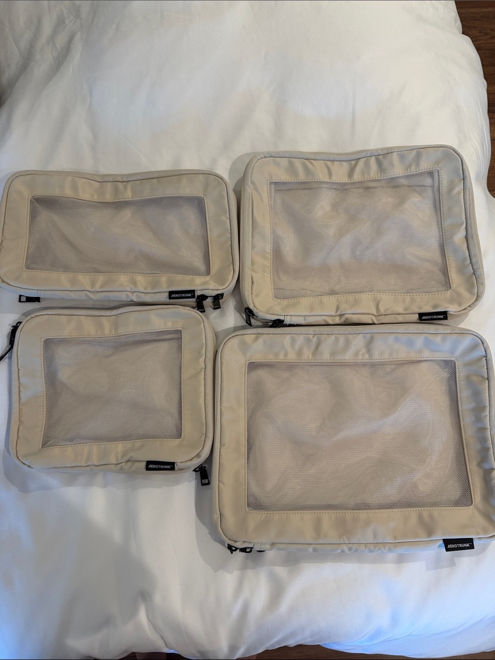 Packing Cube Set - Beige Travel Organizers (4 pc)
